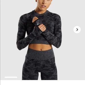 BRAND NEW gymshark camo seamless crop
